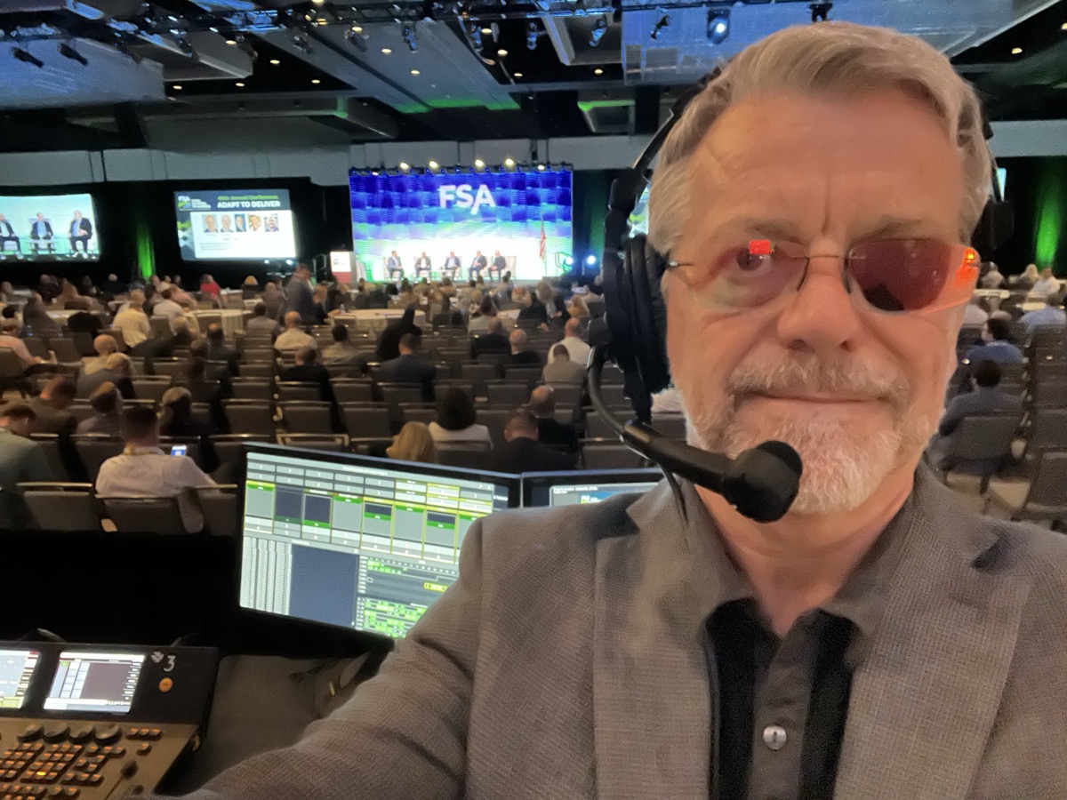 Lucian directing a live event